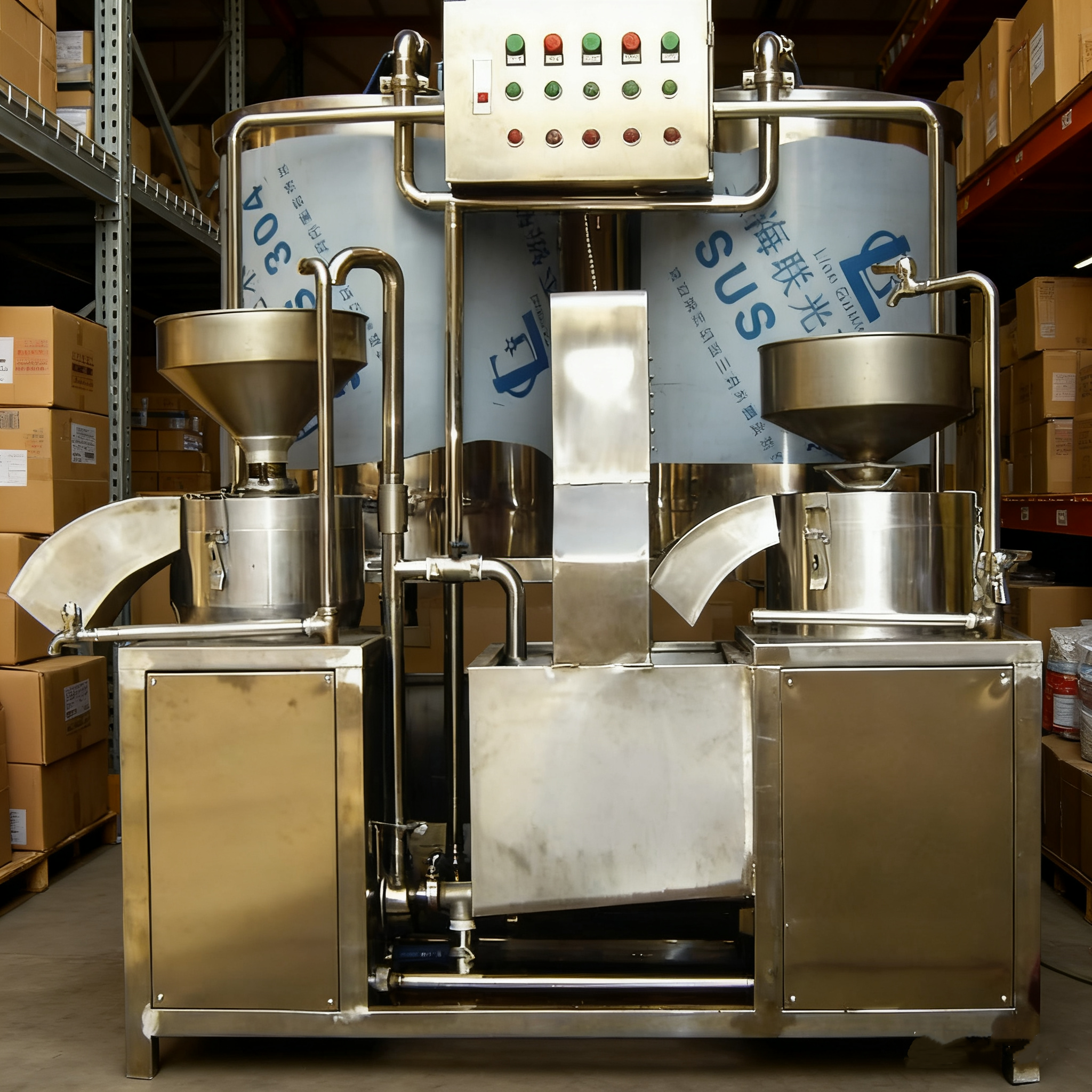 Integrated Grinding And Cooking Unit for Small-Scale Soybean Processing