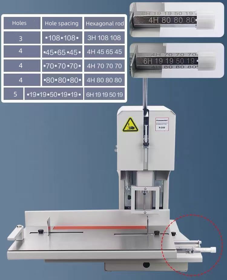 Electric Paper Hole Drilling Machine Punching Machine 